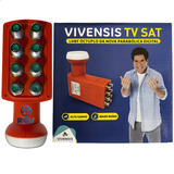 Lnbf Octoplo Universal Vivensis Parabolica Banda Ku 8 Saidas