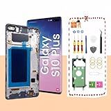 LNONLS Substituição Para Montagem De Tela LCD Samsung Galaxy S10 Plus Para Samsung Galaxy S10 Plus LCD Sensível Ao Toque Com Moldura S10 6 4 Polegadas G975U G975FD G975A Preto Sem Impressão Digital
