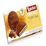 Loacker Wafer Tortina Original Recheio Creme De Avelã Cobertura Chocolate Ao Leite Caixa 63G 3 Unidades De 21G Cada