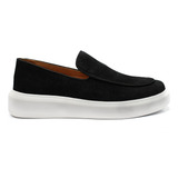 Loafer Masculino Couro Camurca