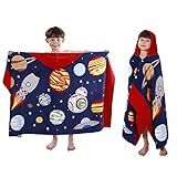 LOBETOAED Toalha De Banho Infantil Com Capuz Poncho De Surfe Para Bebês Roupão De Troca De Algodão Macio Real Para Meninos E Meninas Saída De Praia E Piscina Infantil 127 X 76 Cm Estampa De Universo
