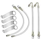 LOBIUTIYA Kit De Extensores De Haste De Válvula Dupla Kit De Inflação De Ar De Pneus Duplos Extensões De Haste De Válvula Serve Para Rodas Duplas De 40 A 48 Cm Extensão De Válvula De Pneu Para A