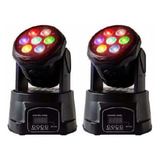 Locação Mini Moving Head Wash Led 7x12w Quadriled Rgbw Dmx