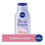 Loção Deo hidratante Flor De Cerejeira   Óleo De Jojoba Nivea Óleos Essenciais Frasco 400ml