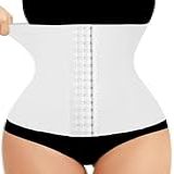 LODAY Espartilho Modelador De Cintura- Modelador De Barriga- Modelador De Cintura Para Mulheres Pós-parto- Gancho Branco- XGG