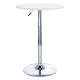 Loft7 Mesa Alta Bar Bistro Apollo Redonda 60 Cm Tampo Madeira Ajustável