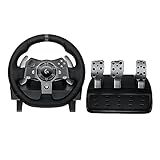 Logitech G 920 Driving Force Racing Wheel And Floor Pedals Real Force Feedback Câmbio De Aço Inoxidável Capa De Volante De Couro Para Xbox Series X S Xbox One PC Mac Preto