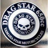 Logo Yamaha Drag Star 650cc Filtro De Ar Caveira Alto Relevo