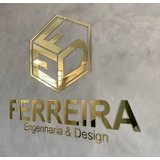 Logomaraca Personalizada Em Acílico Dourado oferta