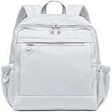 LOIDOU Mochila Feminina Pequena Mini Elegante Mochila Moderna à Prova D água Mochila Para Laptop Mochila De Escritório Feminina Prateado Cinza