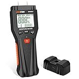 Lomvum Medidor De Umidade Digital Medidor De Umidade De Madeira Detector De Molde De Umidade R Com Tipo Pino Visor LCD Retroiluminado Para Madeira Material De Construção Paredes Tetos Carpete E Lenha