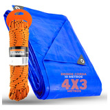 Lona Para Garagem Toldo 4x3 Metros Resistente Corda 20m