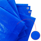 Lona Plástica Azul 300 Micras Impermeável 7x5 Multiuso 5x7