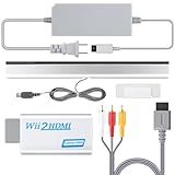 LongLongJin Kit Adaptador De Cabo Wii Ultimate 4 Em 1 Amplifique Sua Aventura De Jogo Com Cabo De Alimentação Wii Barra De Sensor Conversor HDMI E Cabo AV Compatível Com Jogos Nintendo Wii