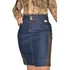 Look Saia Jeans Cintura Alta Secretaria Moda Evangélica Midi
