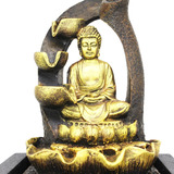 Lorben Fonte Decorativa Agua Grande Cascata Feng Shui Buda Luz Led Cor Multicor 110v 220v Bivolt