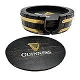 LORD S ROCKS Conjunto De 6 Porta Copos De Cerveja Guinness Com Suporte De Madeira Barril De Cerveja Perfeito Para Bares Domésticos E Festas
