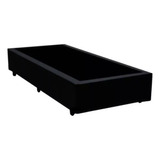 Lorenttistore Solteiro Preto Suede Base 188x88 Cama Caixa Box Veludo Reforçada