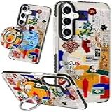 Lotadilo Capa Feminina Para Samsung Galaxy A15 5G - Design Fofo Para Meninas Compatível Com Suporte Magnético Magsafe Com Suporte De Anel Magnético E Carimbo- Padrão Exclusivo- Capas De Telefone TPU
