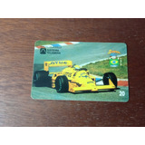 Lote 009 Cartão Telefônico Ayrton Senna Lotus Amarela 