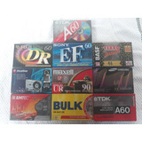 Lote 10 Fitas Cassete Sony Tdk Basf Maxell Fuji Bulk Virgens