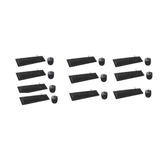 Lote 10 Kits Teclado E Mouse Usb Com Fio Padrão Abnt2 Office