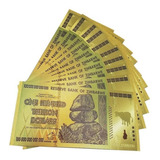 Lote 10 Notas 100 Trilhões De Dólares Do Zimbabwe - Fancy
