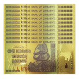 Lote 10 Notas 100 Trilhões De Dólares Zimbabwe Certificado