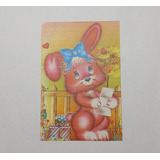 Lote 10 Papéis De Carta Antigos Coelho Rosa