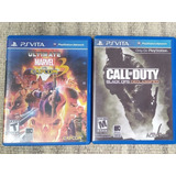 Lote 2 Jogos Ps Vita Marvel Vs Capcom - Call Of Duty