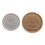 Lote 2 Moedas Japão 1 10 Iene Frete 10 00