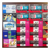 Lote 25 Fita Cassete Sony Axia tdk panasonic maxell konica