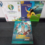Lote 3 Album Brasileirao E Copa America Vazio Panini Rjhm