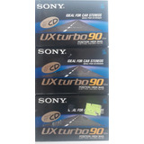 Lote 3 Fitas Cassete Sony Ux Turbo 90 Min Virgens E Lacradas