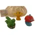 Lote 3 Miniaturas Kinderovo Peixe Gato Cachorro