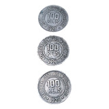 Lote 3 Moedas Antigas 100 Réis 1925 1926 1927