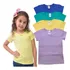 Lote 4  Camisetas Babylook Manga Curta Coton Infantil Menina