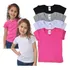 Lote 4  Camisetas Babylook Manga Curta Coton Infantil Menina
