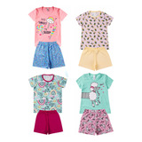 Lote 4 Pijama Infantil Juvenil Menina Menino Roupa Atacado