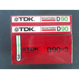 Lote 5 Fitas Cassete Tdk D 90 Minutos Virgens E Lacradas
