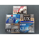 Lote 5 Fitas Cassete Tdk Maxell Basf Sony Nipponic 60 Chrome