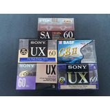 Lote 5 Fitas K7 Basf Sony Tdk Chrome Virgens E Lacradas