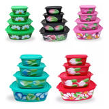 Lote 5 Kits Com 4 Potes Decorados Oval