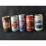 Lote 5 Latas Cerveja Nacional Cheias Coleção Antigas N 4