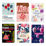 Lote 60 Cartões De Aniversário Com Envelopes 10 X 15 Cm