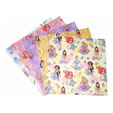 Lote 63 C 5 Papel De Carta Importado Coleção Princesas