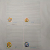 Lote 8 Papéis De Carta Antigos Bichos Coelho