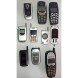 Lote Aparelhos Celular Antigo 10 Telefones Variados S Teste