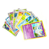 Lote Cards Pokemon 60 Cartas 50 Normais E 10 Brilhantes