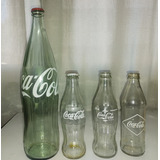 Lote Coca Cola 9 Garrafas Antigas E Promocionais 4 Tampinhas